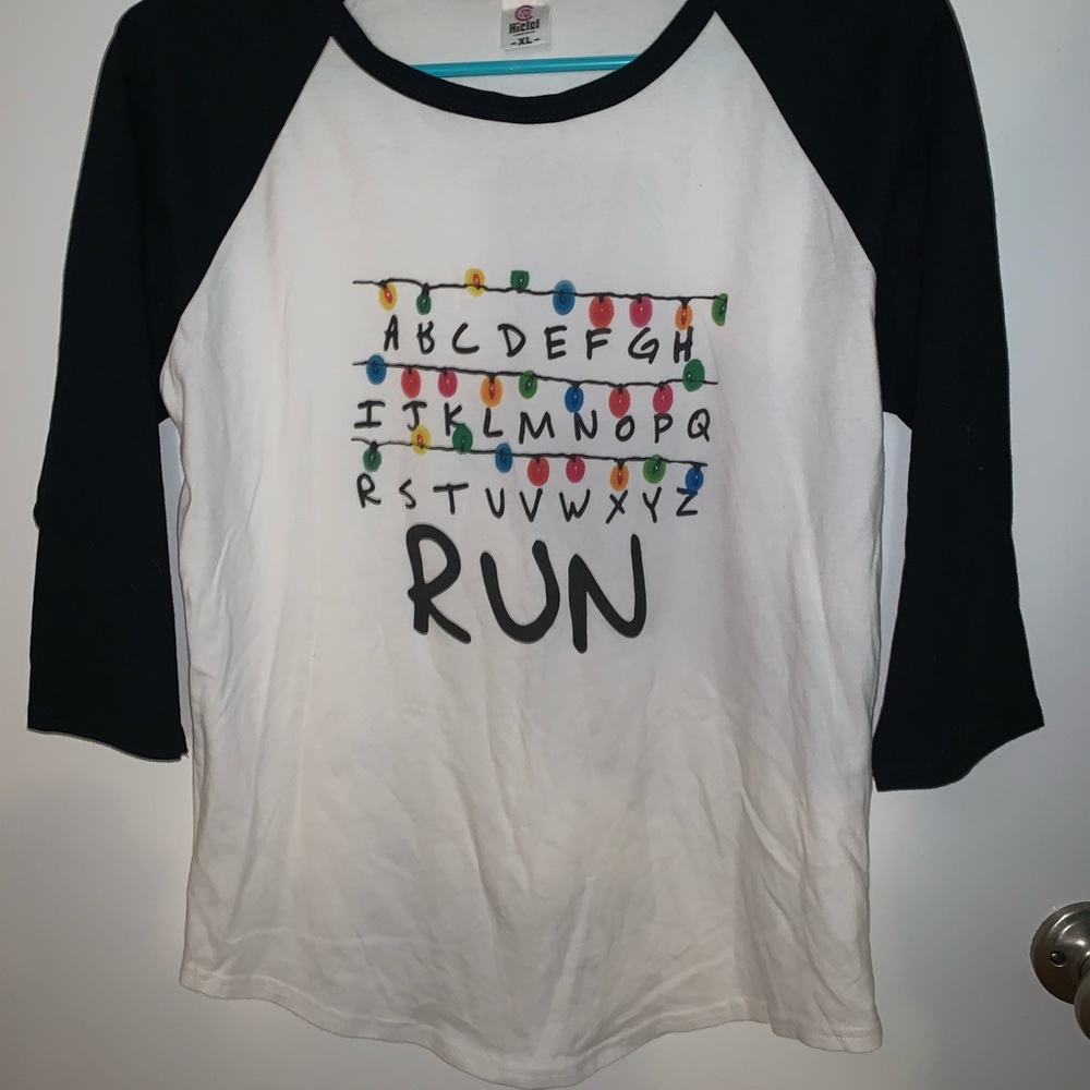 Stranger Things Christmas Lights 3/4 Length Shirt